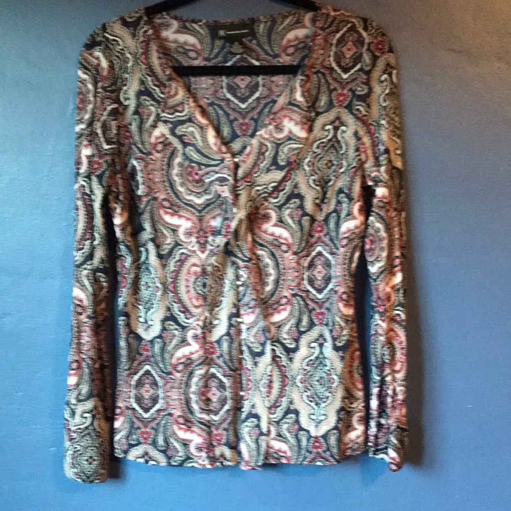 Inc. International paisley top.